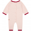 Cotton and wool knit playsuit CARREMENT BEAU for GIRL