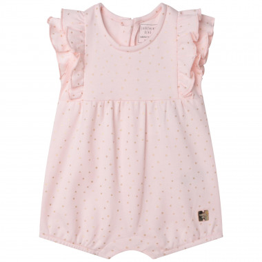 Ruffled cotton playsuit CARREMENT BEAU for GIRL