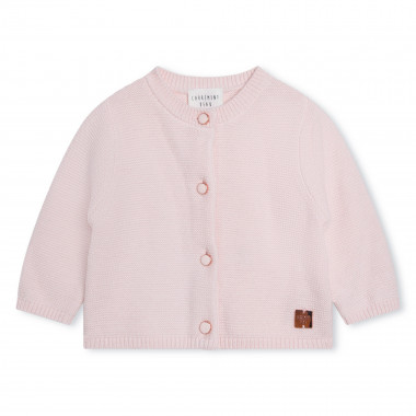 Round-neck buttoned cardigan CARREMENT BEAU for GIRL