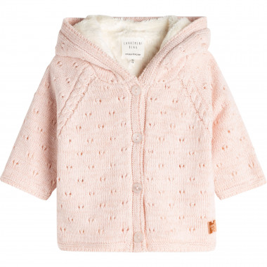 Knitted hooded vest CARREMENT BEAU for GIRL