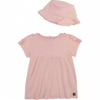 Cotton dress and hat set CARREMENT BEAU for GIRL