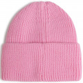 Thick ribbed beanie hat KARL LAGERFELD KIDS for GIRL