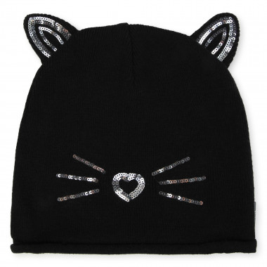 Knitted cat hat KARL LAGERFELD KIDS for GIRL