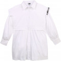 Vestito camicia in popeline KARL LAGERFELD KIDS Per BAMBINA