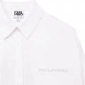 Long-sleeved shirt dress KARL LAGERFELD KIDS for GIRL