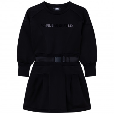 Belted dress with logo print KARL LAGERFELD KIDS for GIRL