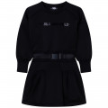 Belted dress with logo print KARL LAGERFELD KIDS for GIRL