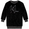 Robe sweat-shirt en polaire KARL LAGERFELD KIDS pour FILLE