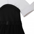 Tweekleurige jurk met ceintuur KARL LAGERFELD KIDS Voor