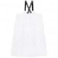 Pleated dress with straps KARL LAGERFELD KIDS for GIRL