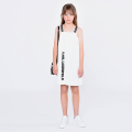 Pleated dress with straps KARL LAGERFELD KIDS for GIRL