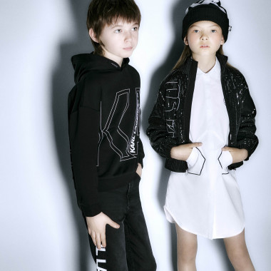 Vestido camisa con logo KARL LARGERFELD KIDS para NIÑA