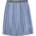 Cotton-blend pleated skirt KARL LAGERFELD KIDS for GIRL