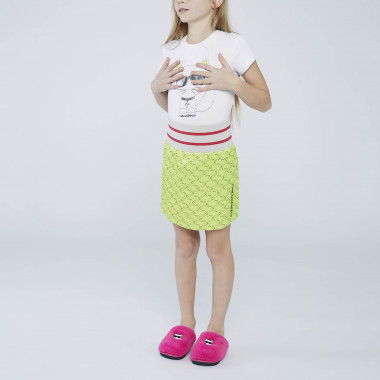 Print skirt with striped waist KARL LAGERFELD KIDS for GIRL