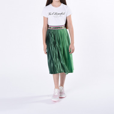 Jupe plissée taille élastiquée KARL LAGERFELD KIDS pour FILLE