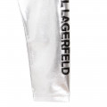 Legging métallisé avec logo KARL LAGERFELD KIDS pour FILLE
