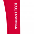 Effen legging met logo KARL LAGERFELD KIDS Voor