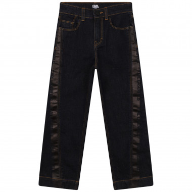 Wijde jeans met zijbiezen KARL LAGERFELD KIDS Voor