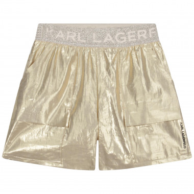 Metallic lined shorts KARL LAGERFELD KIDS for GIRL