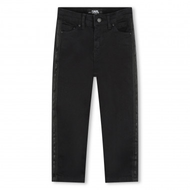 Katoenen jeans met pareltjes KARL LAGERFELD KIDS Voor