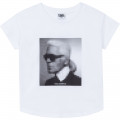 T-shirt en coton KARL LAGERFELD KIDS pour FILLE