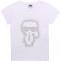 T-shirt à manches courtes KARL LAGERFELD KIDS pour FILLE