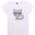 T-shirt fantaisie choupette KARL LAGERFELD KIDS pour FILLE