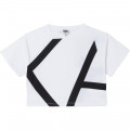T-shirt in cotone e modal KARL LAGERFELD KIDS Per BAMBINA