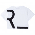T-shirt in cotone e modal KARL LAGERFELD KIDS Per BAMBINA