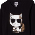 Tee-shirt manches longues KARL LAGERFELD KIDS pour FILLE