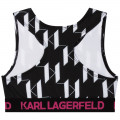 Printed racer-back crop top KARL LAGERFELD KIDS for GIRL