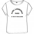 Tee-shirt manches courtes KARL LAGERFELD KIDS pour FILLE