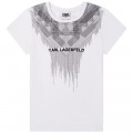 Tee-shirt manches courtes KARL LAGERFELD KIDS pour FILLE