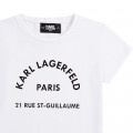 Camiseta de algodón y modal KARL LARGERFELD KIDS para NIÑA