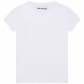 T-shirt con stampa applicata KARL LAGERFELD KIDS Per BAMBINA