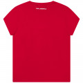 Printed round-neck T-shirt KARL LAGERFELD KIDS for GIRL