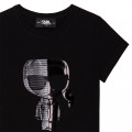 T-shirt avec imprimé KARL LAGERFELD KIDS pour FILLE