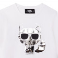 T-shirt manches longues KARL LAGERFELD KIDS pour FILLE