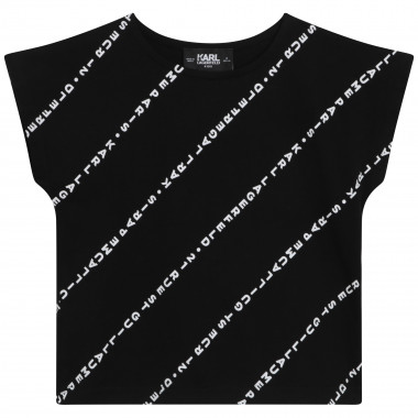 T-shirt imprimé en diagonale KARL LAGERFELD KIDS pour FILLE