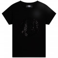 T-shirt avec logo imprimé KARL LAGERFELD KIDS pour FILLE