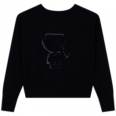 Tricot jumper with sequins KARL LAGERFELD KIDS for GIRL