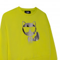 Cropped sweatshirt with print KARL LAGERFELD KIDS for GIRL