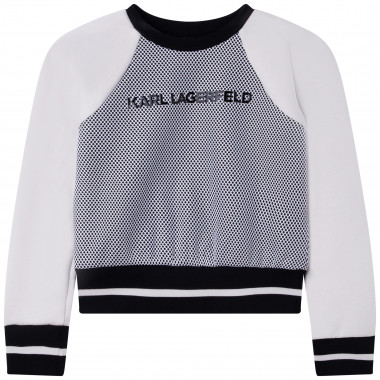 Sweatshirt met netstof KARL LAGERFELD KIDS Voor