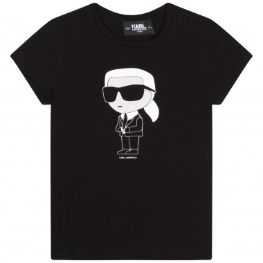 T-shirt di cotone con stampa KARL LAGERFELD KIDS Per BAMBINA