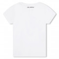 T-shirt imprimé en coton KARL LAGERFELD KIDS pour FILLE