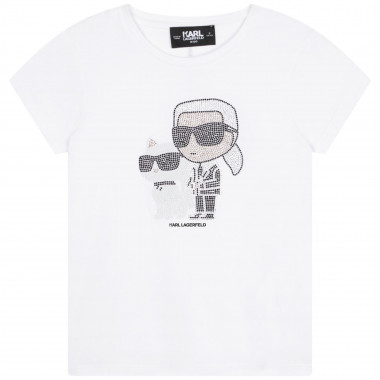 T-Shirt mit Strass-Motiven KARL LAGERFELD KIDS Für MÄDCHEN