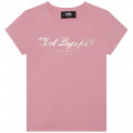 T-SHIRT MANGAS CURTAS KARL LAGERFELD KIDS para RAPARIGA
