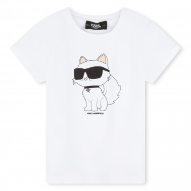 T-Shirt aus Cotton und Modal KARL LAGERFELD KIDS Für MÄDCHEN