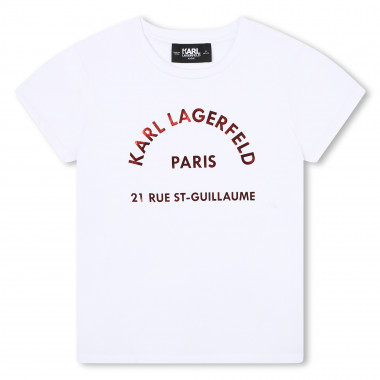T-shirt manches courtes floqué KARL LAGERFELD KIDS pour FILLE