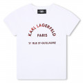 T-shirt maniche corte floccata KARL LAGERFELD KIDS Per BAMBINA
